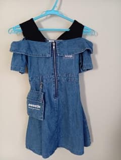 ANAP Kids デニムワンピース オフショルダー 130のサムネイル