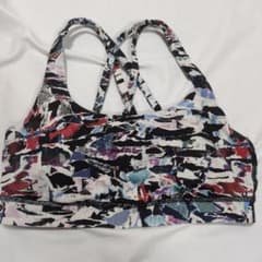 Multicolor yoga bra with cross-back design