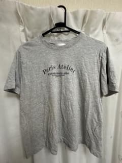 Paris Atelier ロゴプリント クルーネック Tシャツ グレーのサムネイル