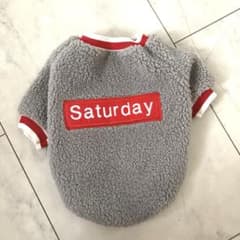 犬用ウェア Saturday グレー ボア素材のサムネイル