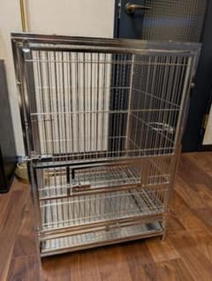 直接手渡し可能 こんぱまる ステンレス製バードケージ大(細) Y212