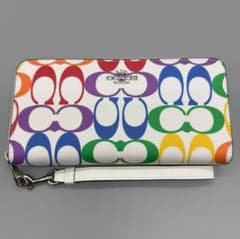 COACH C4537 シグネチャー マルチカラー 長財布