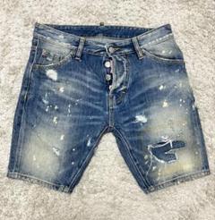 送料無料】DSQUARED2 ダメージ加工デニムショートパンツ 42
