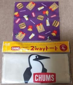 【新品未開封】CHUMS ショルダーベルト付き2wayトートとクリーナークロス①