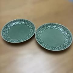 JENGGALA ジェンガラ プレート 2枚セット バリ島購入 グリーン - メルカリ