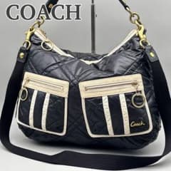 COACH ポピー ショルダーバッグ 2way キルティング y2k レディース 