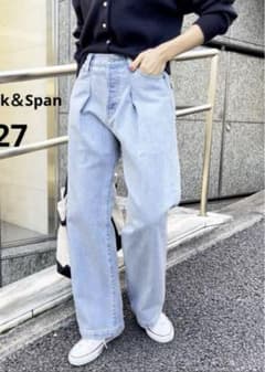 Spick&Span 5 1/2 LOOSE-LINE DENIM ブルー 27のサムネイル