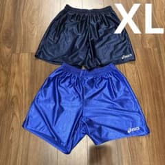 アシックス　ゲームパンツ　XL ネイビー　ブルー　2着セットのサムネイル