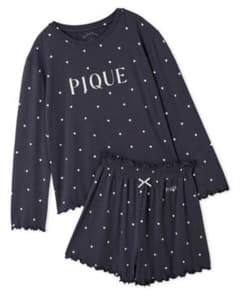 美品✨️ジェラートピケ ハート柄ロンT＆ショートパンツセット ネイビー 美品✨️ジェラートピケ ハート柄ロンT＆ショートパンツセット
