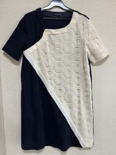 VIVIENNE TAM サイズ1バイカラー 半袖ひざ丈ワンピース♭7517 - メルカリ