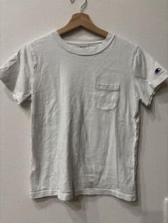 Champion ポケットTシャツ ホワイト Mサイズ　絹100のサムネイル