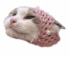 犬 猫 パールバブーシュカ ピンクのサムネイル