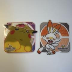 ポケモンカフェ ダイマックスピカチュウ&ヒバニー コースターセットのサムネイル