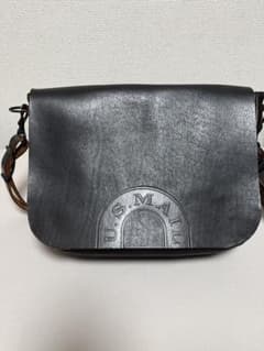 vasco U.S. MAIL ブラックレザー メッセンジャーバッグのサムネイル