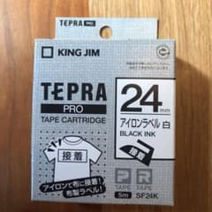 新品テプラ✩アイロンラベル24㎜＊箱破れあり＊KING JIM SF24Kのサムネイル