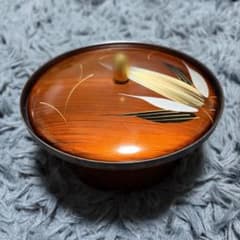【格安】木目調 漆器 菓子器のサムネイル