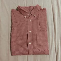 UNIQLO ギンガムチェック ボタンダウンシャツ レッド 秋服 連休発送不可のサムネイル