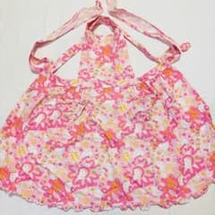 ハローキティ フリル エプロン ピンク 綿100％