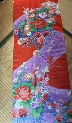 京友禅染　正絹　四季の花