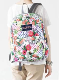 jansport 花柄 フラワー ボタニカル柄 リュック - メルカリ