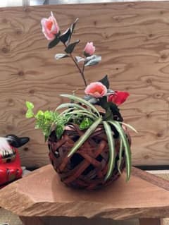 伝統工芸竹細工　華道　勝竹斎の大竹花籠　茶道具 伝統工芸竹細工 華道 勝竹斎の大竹花籠 茶道具 - メルカリ