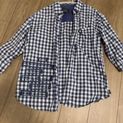 MESSENGER チェックシャツ Mサイズ　七分丈のサムネイル
