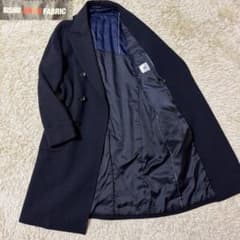 美品 尾州ウール ロングダブルブレスト チェスターコート スーツセレクト 美品 尾州ウール ロングダブルブレスト チェスターコート スーツ