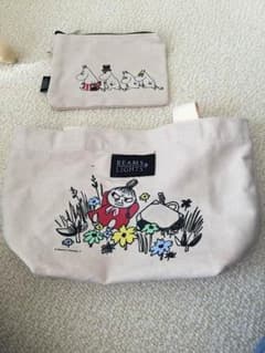 値下げ 美品 BEAMS  ムーミン トートバック&ポーチのサムネイル