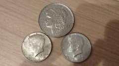 モルガンダラー銀貨1901年1枚/ケネディ銀貨1964年2枚 セットのサムネイル