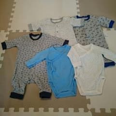 60 ユニクロ ロンパース 肌着 ５枚セットのサムネイル
