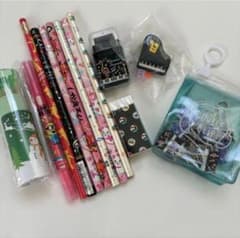 文房具セット 鉛筆 蛍光ペン 消しゴム クリップ 色鉛筆 まとめ売りのサムネイル