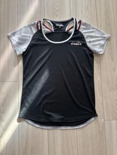 diadora テニスウェア 半袖トップス ブラック Mのサムネイル