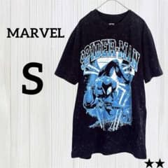 레어 MARVEL [S] 스파이더 맨 베놈 T 셔츠 블랙 프린트