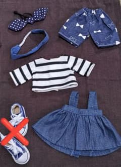 ⑱人形服　ソランちゃんレミンちゃん　ハンドメイド服　美品　used　メルちゃんのサムネイル