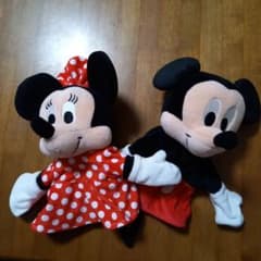 ミッキーとミニーのパペット　ぬいぐるみのサムネイル