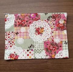 未使用】ハンドメイド 布製ポーチ パッチワーク柄 花柄 - メルカリ