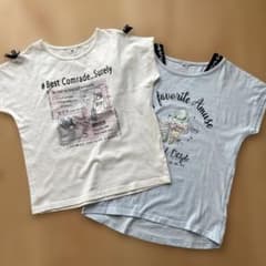 女の子夏服☆Tシャツ 160 2枚セット 白 水色のサムネイル