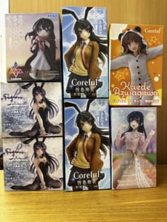 マ*】様 青春ブタ野郎 フィギュア 7体まとめ売りのサムネイル