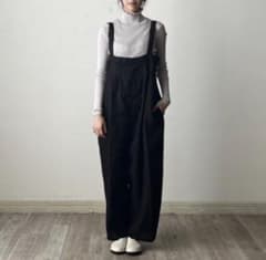 美品⭐︎fog linen work フォグリネンワーク サロペット ブラック 秋のサムネイル