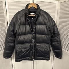 A BATHING APE レザーダウンジャケット M