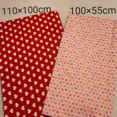 ハート柄生地♡２枚セットのサムネイル