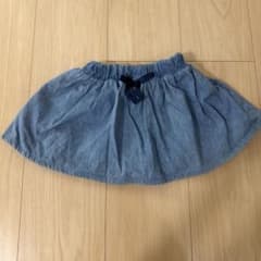 デニム風 キュロットスカート インナーパンツ付きのサムネイル
