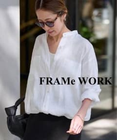 美品】FRAMeWORK フレームワーク フレンチリネンドロストシャツ - メルカリ