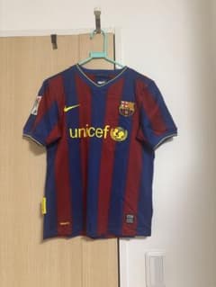 清*博様 バルセロナユニフォーム　09-10ホームカラー メッシ　キッズmサイズのサムネイル