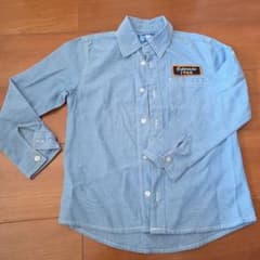 デニム風長袖シャツ 130cmのサムネイル