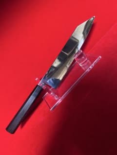 包丁　和牛刀　ハ寸　三枚打　両刃　鏡面研磨　切味抜群　箱付　未使用品 包丁 切付牛刀 ハ寸 鏡面仕上げ 三枚打 両刃 切味抜群 箱付 未使用品