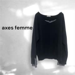 axes femmeVネック ニットプルオーバー フェアリーグランジ 春服