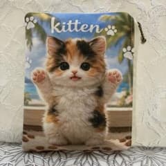 ハンドメイドꕤ フラットポーチꕤ猫 - メルカリ