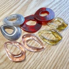 デコレーションパーツ 変形リング 8個のサムネイル