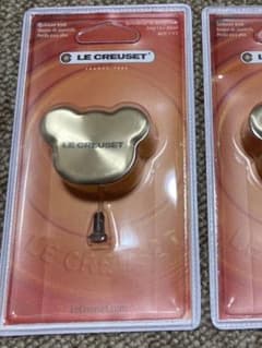 レア Le Creuset ルクルーゼ ベア くま 鍋 ツマミ ゴールド - メルカリ
